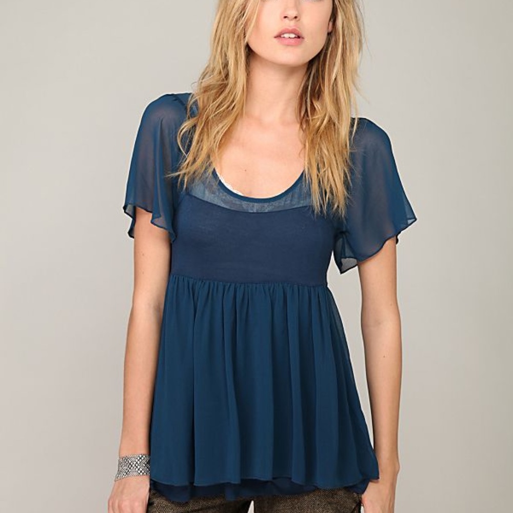 Free people blue top